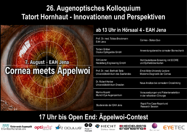Augenoptisches Kolloquium und Äppelwoi 2026 Fachgebiet Optometrie, EAH Jena (Collage: J. Dolata)