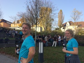 Bachelor-Ersties beim Begrüßungsgrillen des WiSe 2017/18
