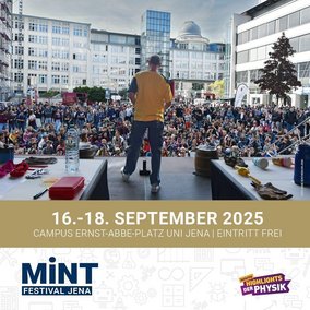 Bühnenshow vom MINT-Festival Jena 2023.
