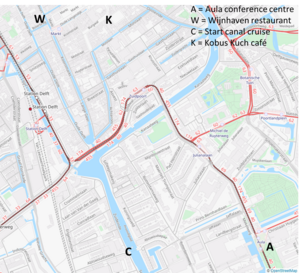 Delft Map with I4CS 2022 Event Locations