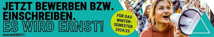 Jetzt bewerben zum Wintersemester 2024/2025!