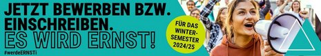 Jetzt bewerben zum Wintersemester 2024/2025!