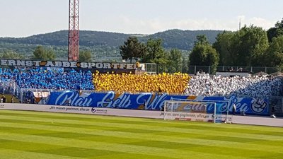 Foto Fußballspiel des FC Carl-Zeiss-Jena Fanbereich Südkurve