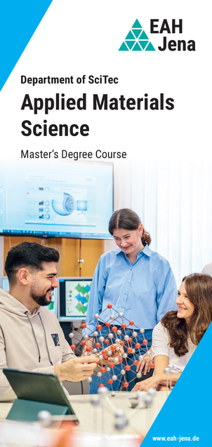 Studiengangsflyer Applied Materials Science (Master)