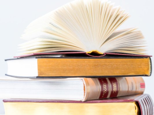 Stapel von vier Büchern