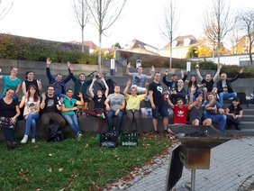 Master-Ersties beim Begrüßungsgrillen des WiSe 2017/18
