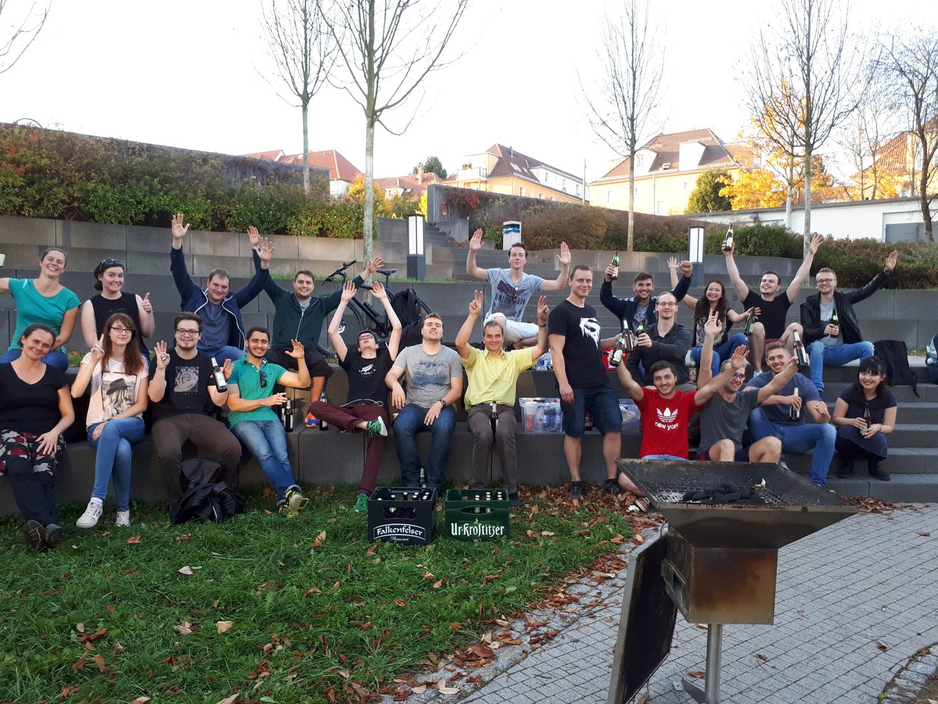 Master-Ersties beim Begrüßungsgrillen des WiSe 2017/18
