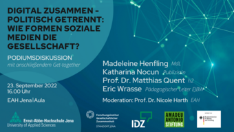„Digital zusammen – politisch getrennt: Wie formen Soziale Medien die Gesellschaft?“ „Digital zusammen – politisch getrennt: Wie formen Soziale Medien die Gesellschaft?“
