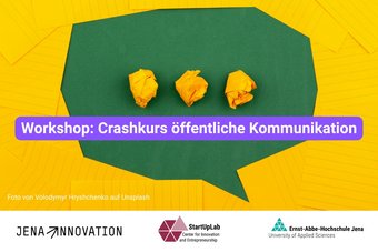 Workshop Crashkurs öffentliche Kommunikation am 17.06.26 im StartUpLab der EAH Jena