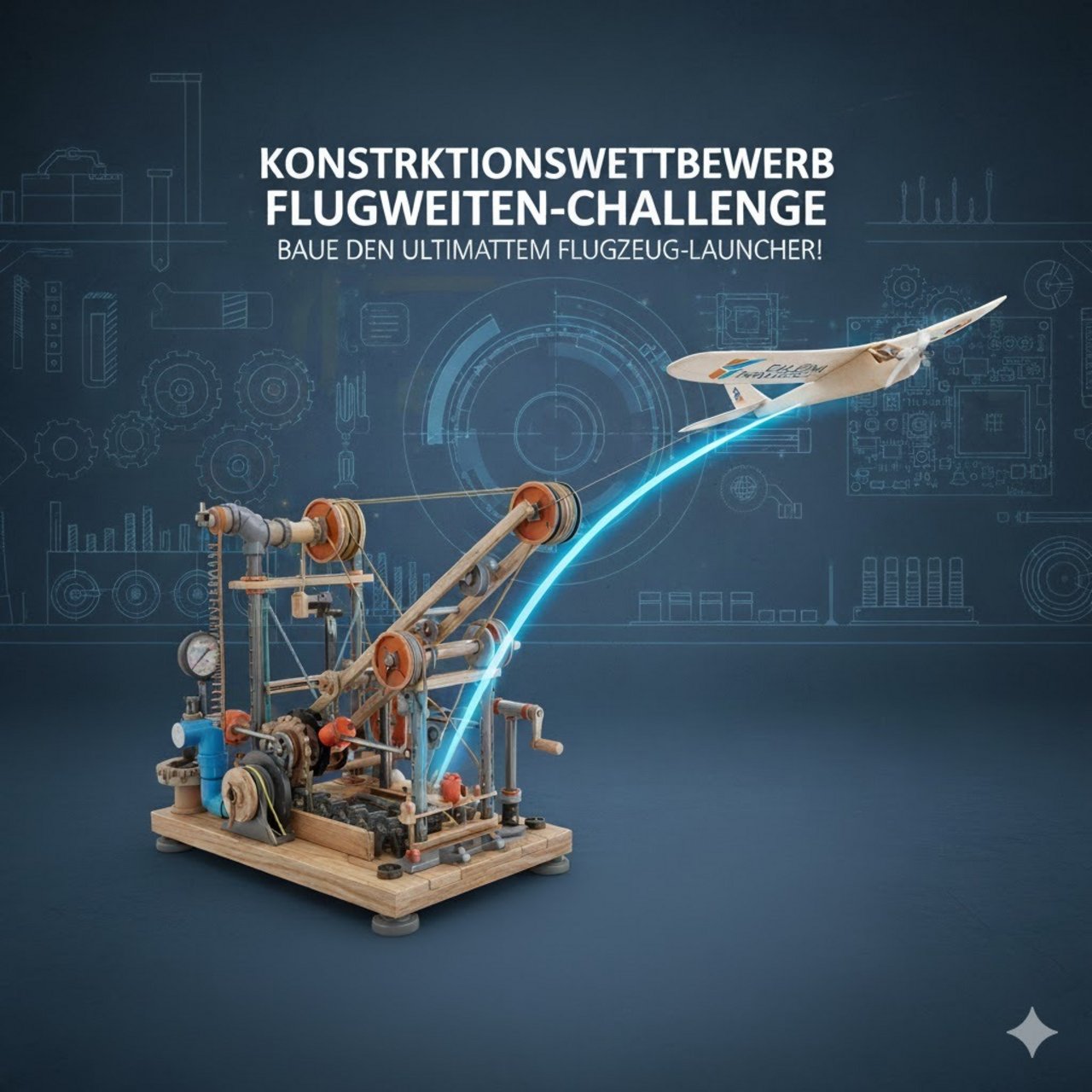 KI-generiertes Bild einer Vorrichtung zum Abwurf eines kleinen Segelfliegers