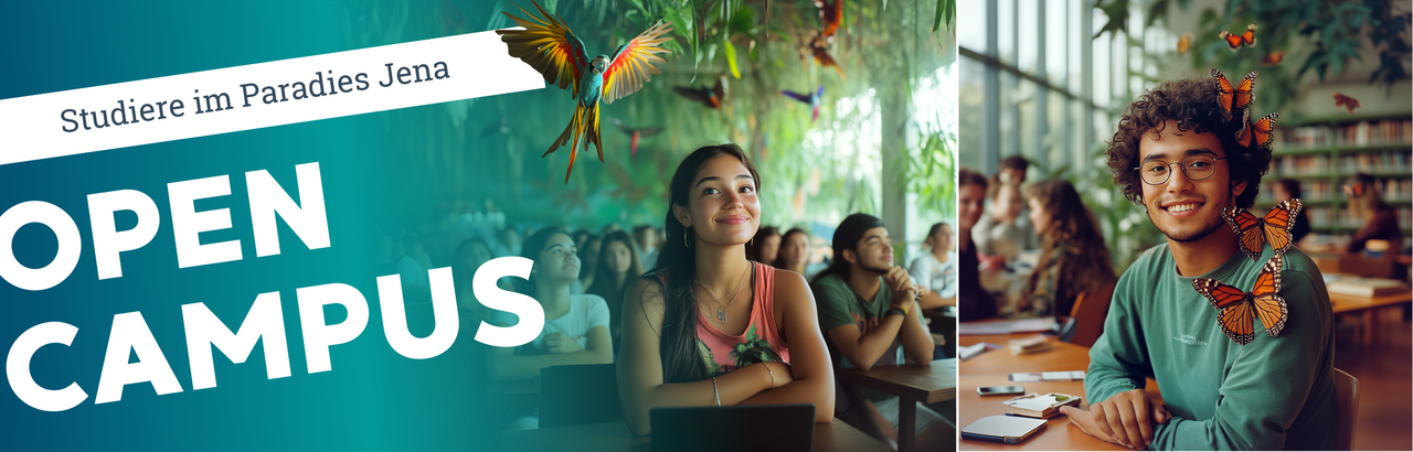 Open Campus im Studierendenparadies - Studiere im Paradies Jena und besuche uns zum Hochschulinfotag am 17. Mai 2025!