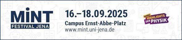 MINT-Festival in Jena vom 16. bis 18. September 2025.