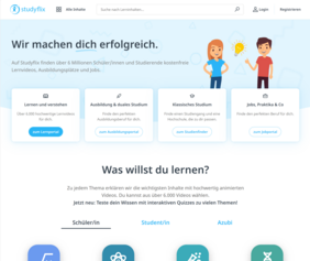 Screenshot der Website-Studyfix vom 08.09.2025