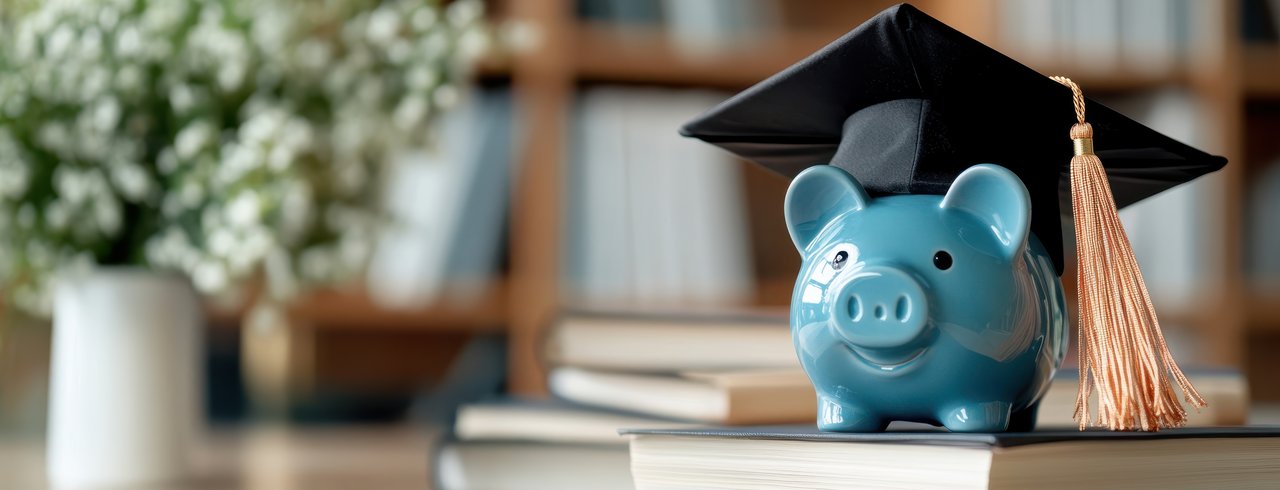 Sparschwein auf Buch