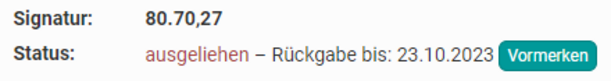 Vormerken Vormerken