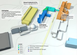 Campusplan Fachbereich SciTec in Deutsch