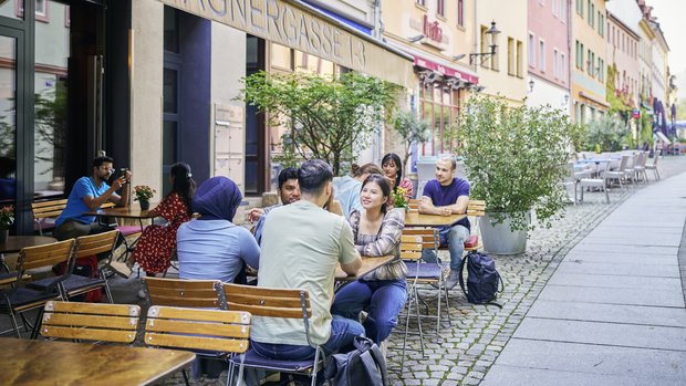 Studierende in der Wagnergasse
