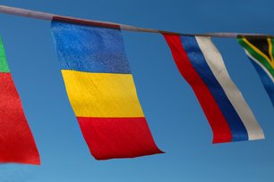Foto internationaler Flaggen