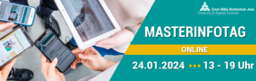 Online-Masterinfotag am 24.01.2024 an der Ernst-Abbe-Hochschule Jena.