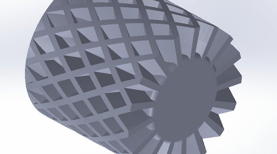 Beispiel eines Bauteilentwurfs mit diversen komplexen Geometrieformen