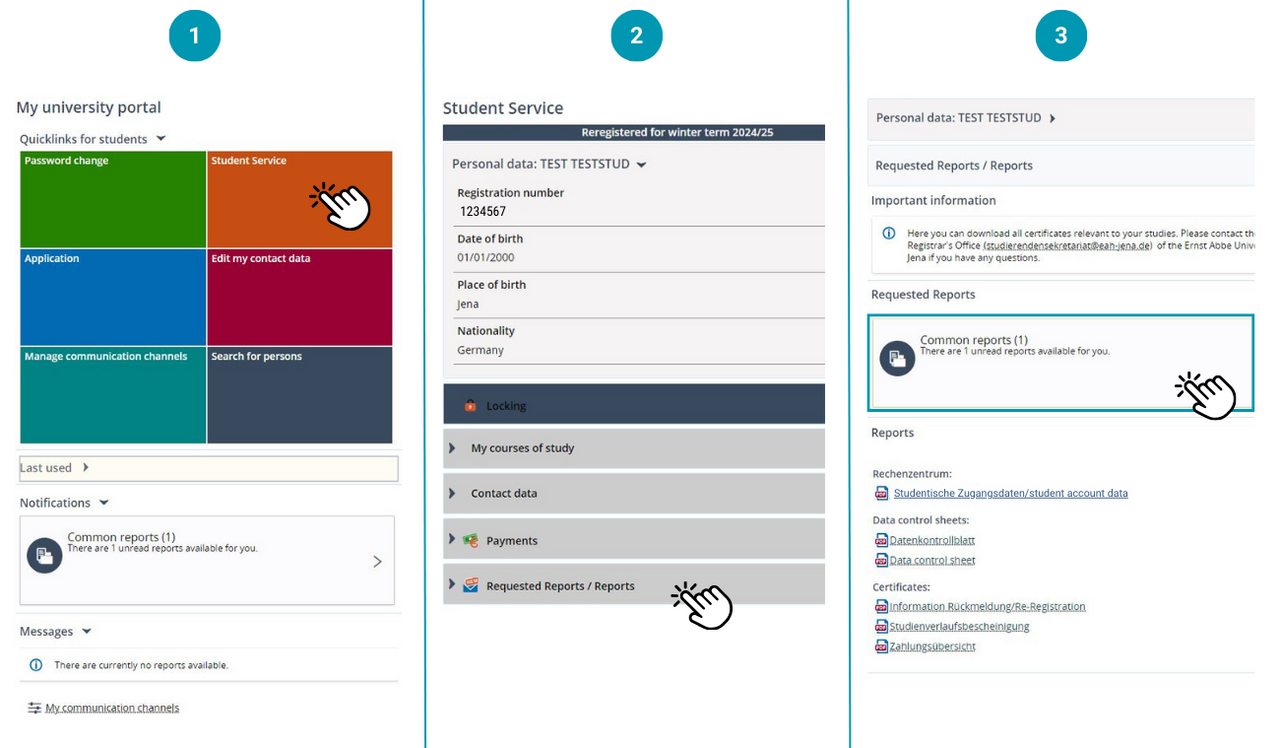 Campusportal reports