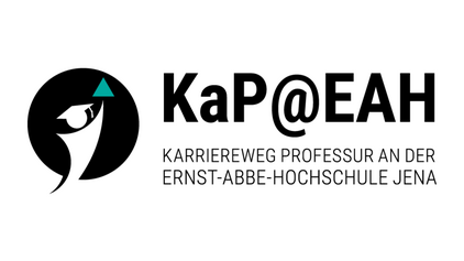 Logo des Projekts "Karriereweg Professur an der Ernst-Abbe-Hochschule Jena"