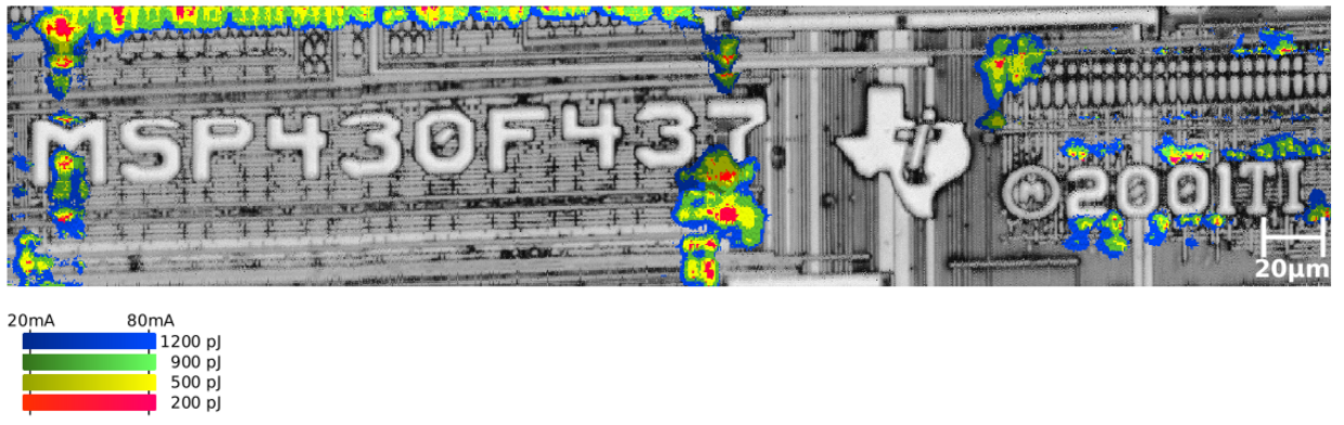 Laserscanningmikrosopaufnahme eines MSP430 Mikrocontrollers 