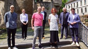 Das Projektteam von ZeTT mit Staatsekretär Björn Böhning (BMAS)
