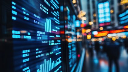 Business Daten auf digitalen Bildschirmen