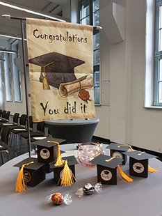 Decorative details for the farewell ceremony for graduates in 2023.