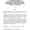 Corporate Social Responsibility (CSR), Nachhaltigkeit