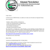 Alumni Newsletter 2009