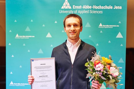 DAAD-Preis 2024 der EAH Jena für Aliaksei Kobylinskiy