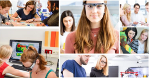 Collage von Fotos Studierender des Fachbereiches Betriebswirtschaft der Ernst-Abbe-Hochschule Jena