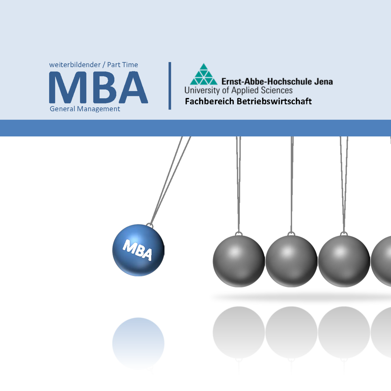 Titelblatt der Studiengangsbroschüre Master of Business Administration (MBA)