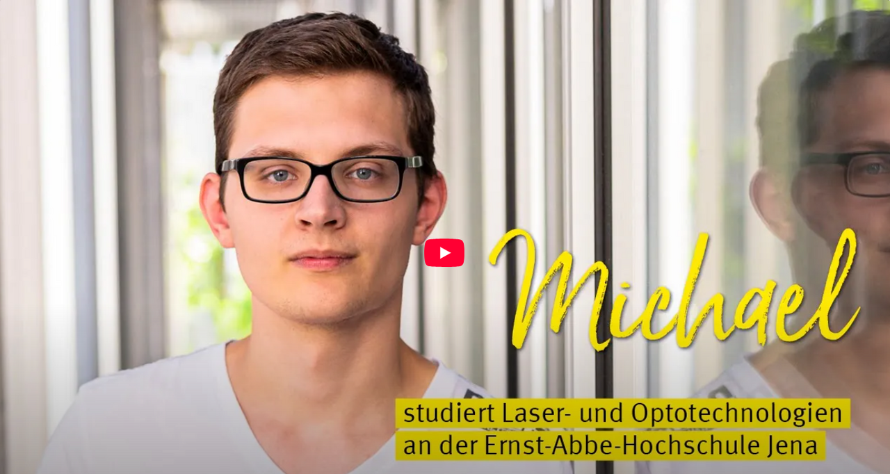 Michael studiert Laser- und Optotechnologien