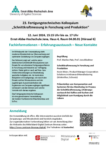 23. Fertigungstechnisches Kolloquium