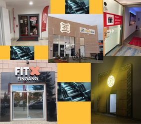 Foto-Collage von Fitnessstudios in Jena