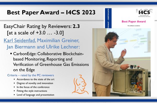 Best Paper Award @ I4CS 2023