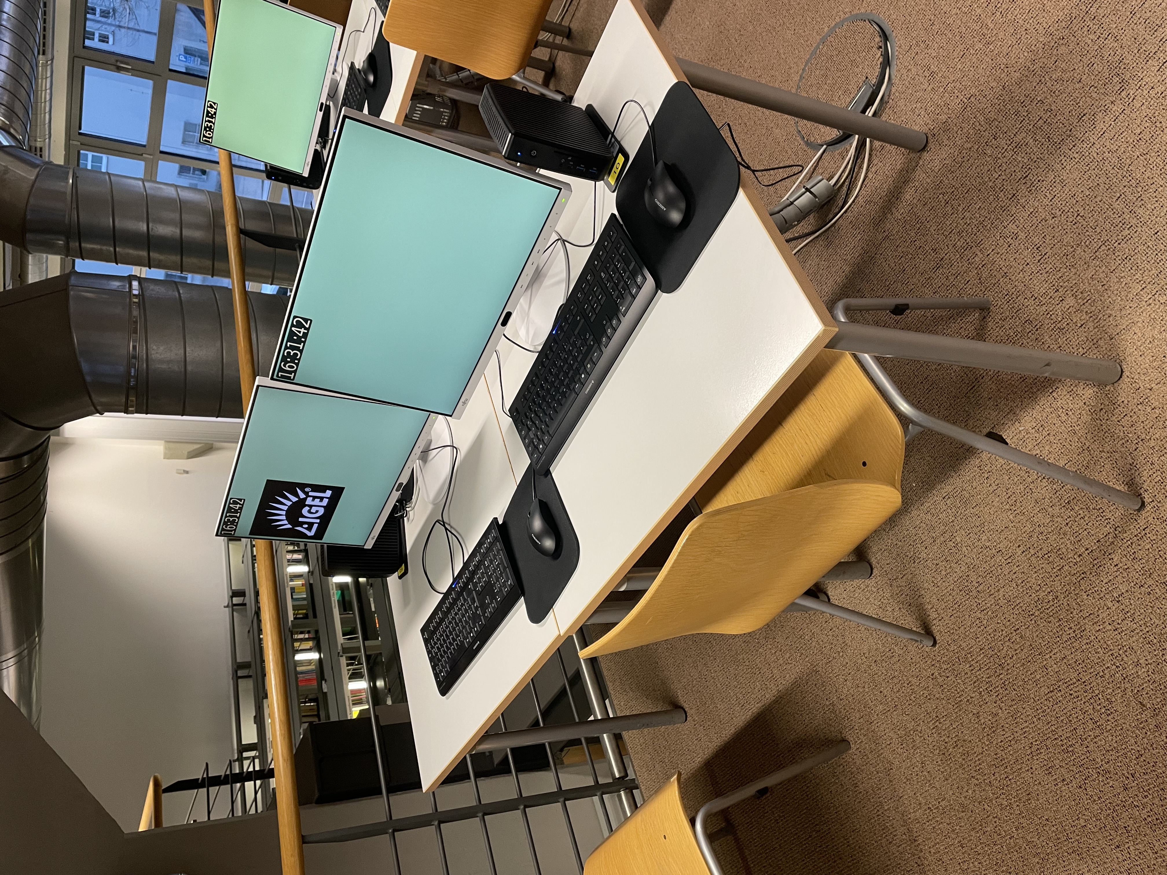 Detailfoto der Bibliothek der Ernst-Abbe-Hochschule Jena