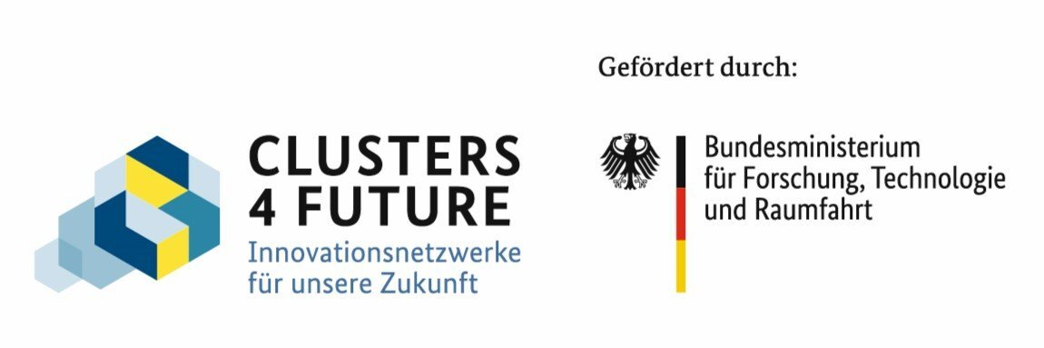 Logo "Clusters4Future" gefördert durch das BMFTR