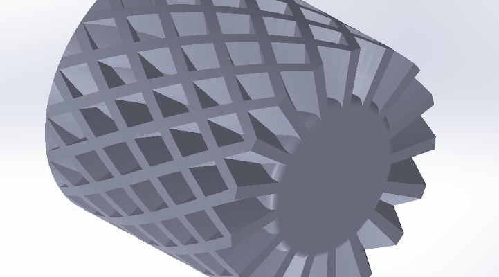 Beispiel eines Bauteilentwurfs mit diversen komplexen Geometrieformen