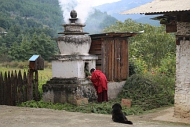 Bhutan, buddistischer Mönch Bhutan, buddistischer Mönch