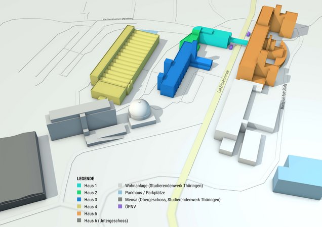 Campusplan der Ernst-Abbe-Hochschule Jena